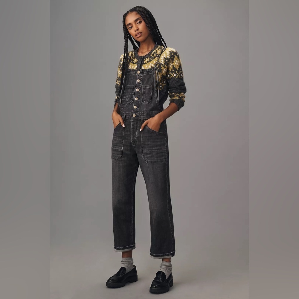 NWT! Anthropologie Black Denim Pilcro Painter Denim Overalls - Multiple ❄️ 🔖